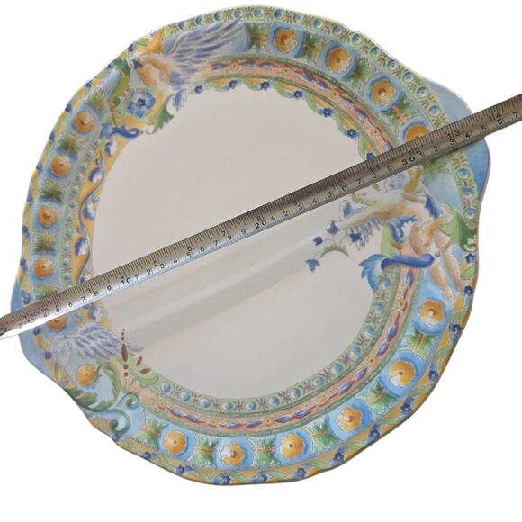 Raphael by Faiencerie De Gien Handled Cake Plate DISCONTINUED DAMAGED - Picture 6 of 8